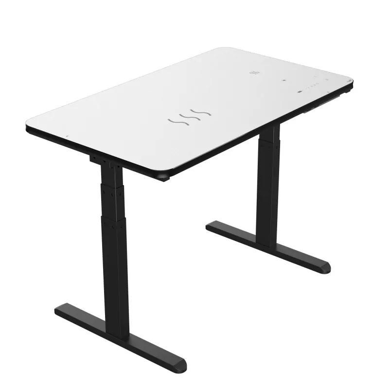 Cette table de levage électrique en verre noir pourrait-elle être la mise à niveau élégante dont votre bureau a besoin?