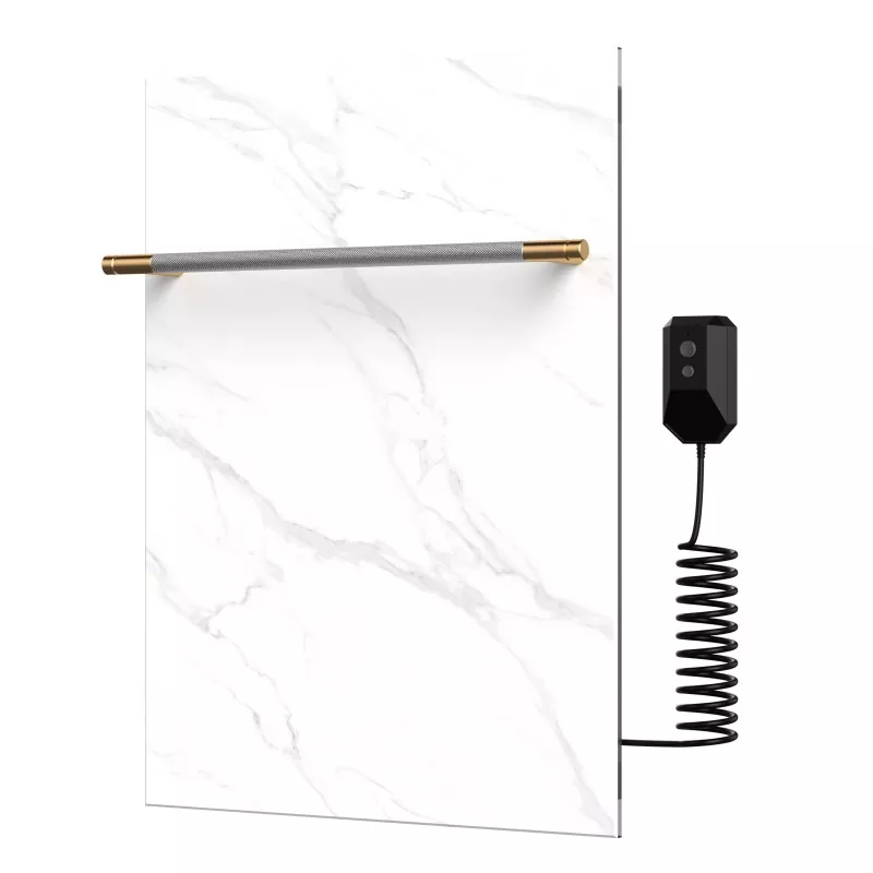 Rack de serviette blanc en verre intelligent en graphène