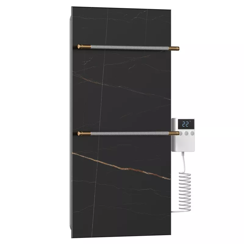 Rack de serviette blanc en verre intelligent en graphène