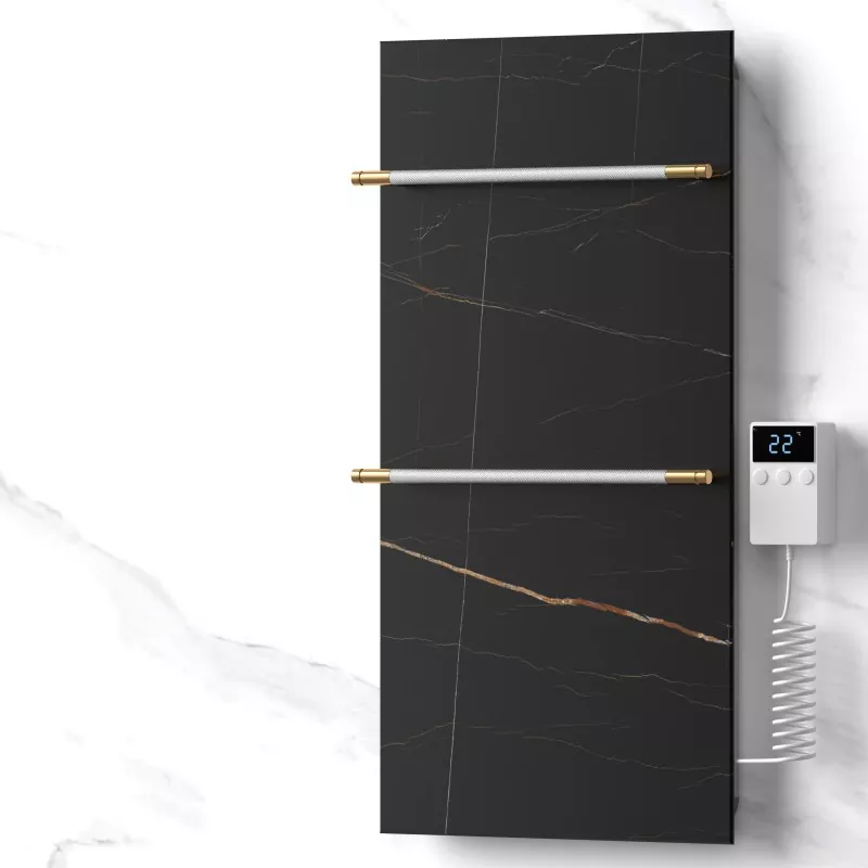 Rack de serviette blanc en verre intelligent en graphène